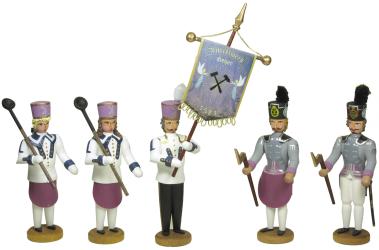 W. Werner Historische Bergparade um 1831 Kupfervitriolhütte -5 Figuren (W. Werner 1020) Kupfervitriolhütte